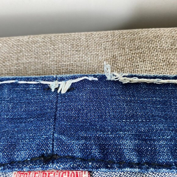 True Religion Billy Super T Denim Jean Men's 32 Blue Thick Stitch Flap Y2K USA - Picture 15 of 15